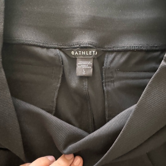 Athleta high rise Venice jogger black womens L $99 zip pockets athletic - Picture 7 of 8